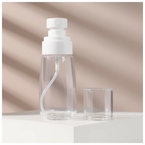 ONLITOP Бутылочка для хранения, с распылителем, 60 мл, цвет прозрачный/белый