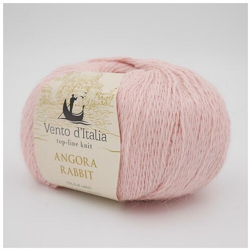 Пряжа Vento d'Italia Angora Rabbit (Ангора Кролик) 08 пудра 70% пух ангорского кролика, 30% нейлон 50г 350м 5шт