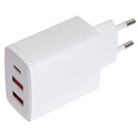 Зарядное устройство Baseus Compact Quick Charger 2xUSB USB Type-C 30W EU White CCXJ-E02