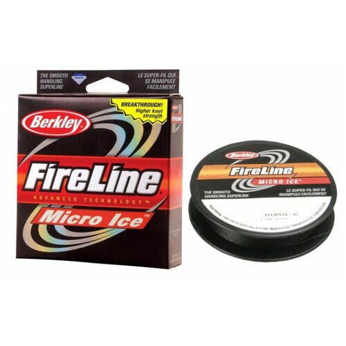 фото Леска плетеная berkley fireline micro ice smoke 0.12 45м 1085675