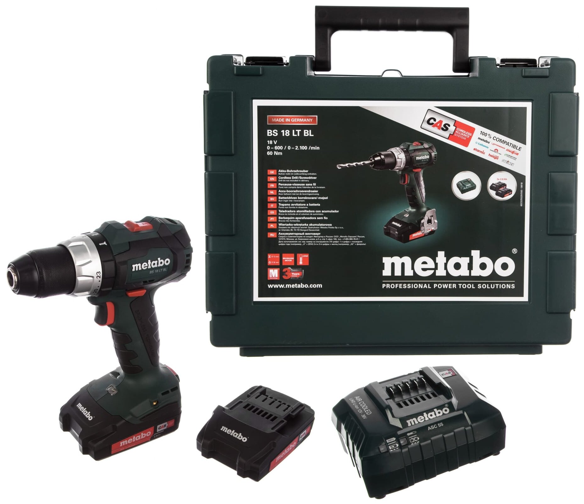 Аккумуляторный винтоверт Metabo BS 18 LT BL (602325550) - фотография № 11