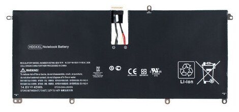 Аккумуляторная батарея MyPads HD04XL/ HSTNN-IB3V/ TPN-C104 для ноутбука HP Envy 13/ Spectre XT 13/ XT Pro 13 на 4400mAh 14.8V 45WH