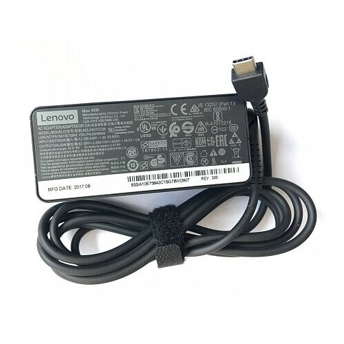 фото Зарядное устройство для ноутбука lenovo type-c, 45w (5v, 12v, 20v/2.25a) без сетевого кабеля