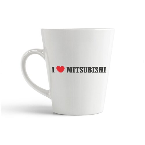 фото Кружка-латте coolpodarok "авто. i love mitsubishi"