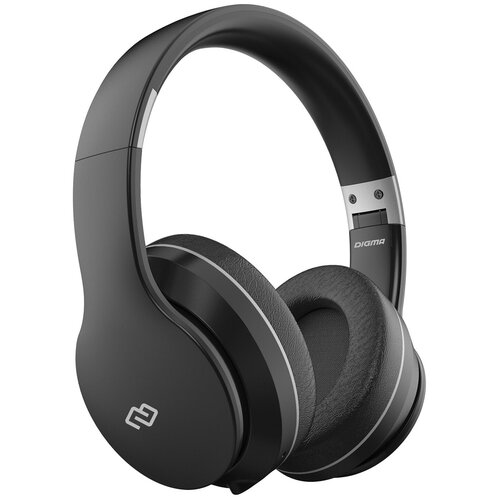 Гарнитура накладные Digma BT-19 ANC черный беспроводные bluetooth оголовье BT19 214400₽