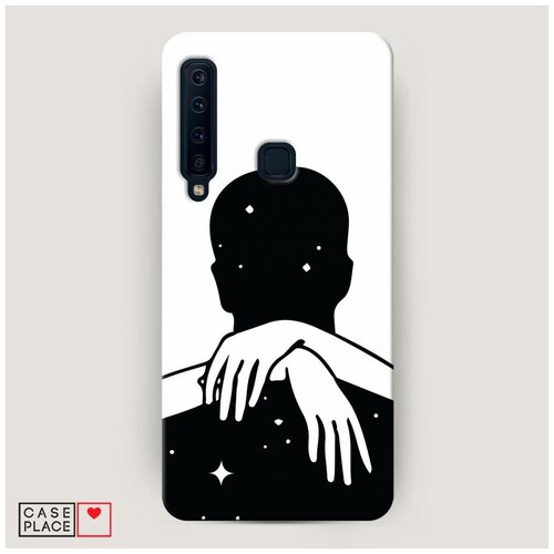 фото Чехол пластиковый samsung galaxy a9 2018 поцелуй чб case place