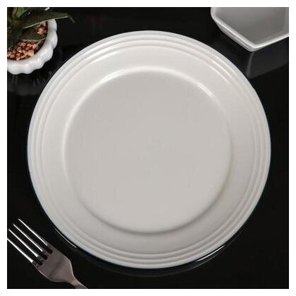 Тарелка десертная Морской бриз, 20 2,5 см, цвет белый .