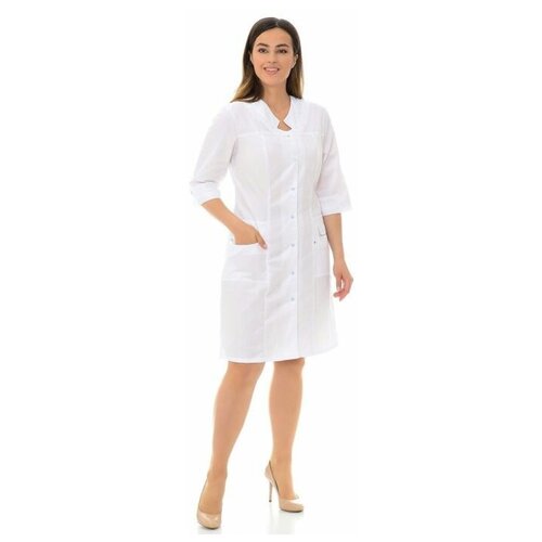 фото Халат медицинский женский "милора" 016.1.0 (50/белый/тиси люкс) medicalwear
