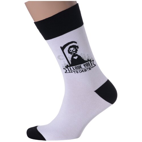 Носки MoscowSocksClub, размер 25, черный, белый