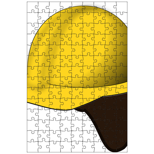 фото Магнитный пазл 27x18см."шлем, строительство, желтый" на холодильник lotsprints