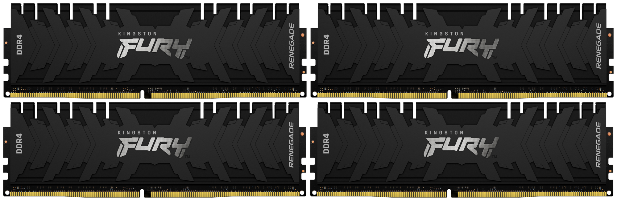 Оперативная память Kingston Fury 128 ГБ (32 ГБ x 4 ) DDR4 3200 МГц DIMM CL16 KF432C16RBK4/128