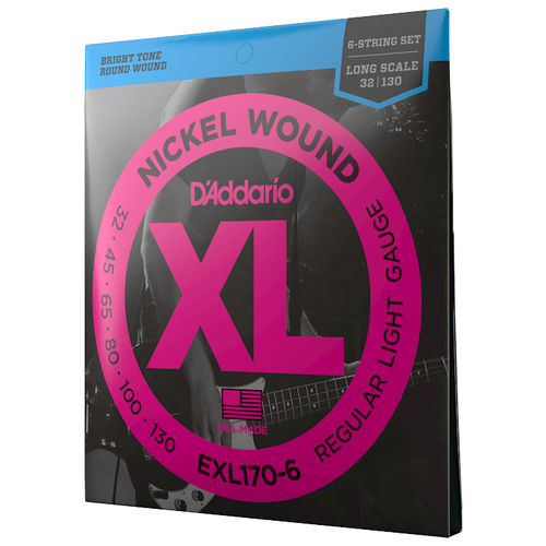 Набор струн D'Addario EXL170-6, 1 уп. daddario exl170 12 струны для бас гитары