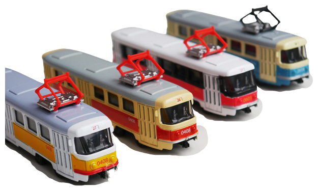 Модель металлическая трамвай инерционный Play Smart (6551)