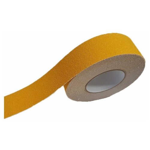 Противоскользящая лента Anti Slip Tape, крупная зернистость 60 grit, размер 25мм х 18.3м, цвет желтый, SAFETYSTEP