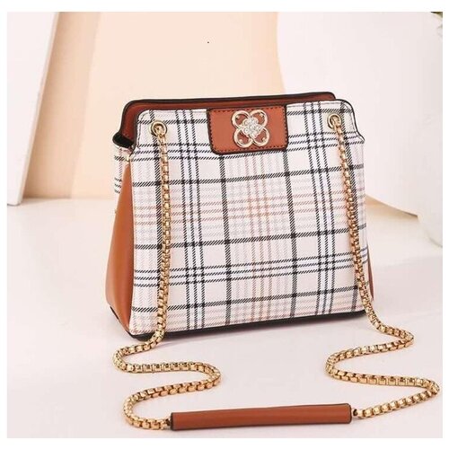 Сумка мессенджер Accessori фактура гладкая коричнево-рыжий 1319₽