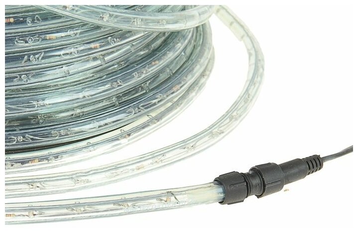 LED шнур 13 мм, круглый, 100 м, чейзинг, 3W-LED/м-36-220V. в компл. набор д/подкл. Мульти 461036 - фотография № 10