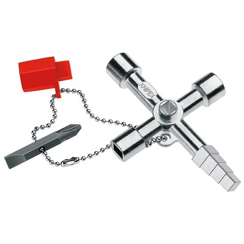 фото Profi-key ключ крестовой 4-лучевой для стандартных шкафов и систем запирания, 90 мм knipex