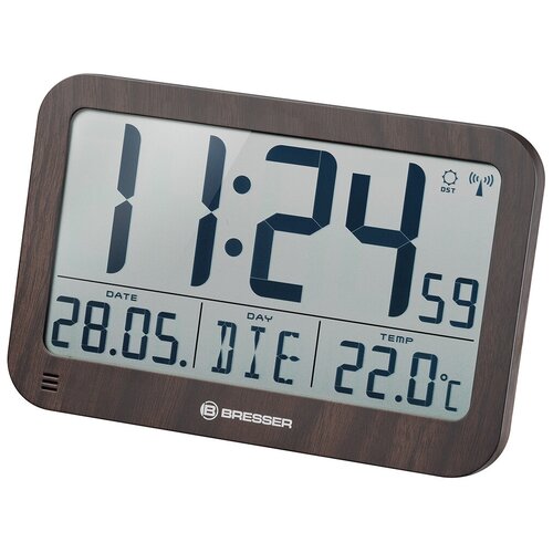 Часы настенныенастольные Bresser MyTime MC LCD в корпусе под дерево 513200₽