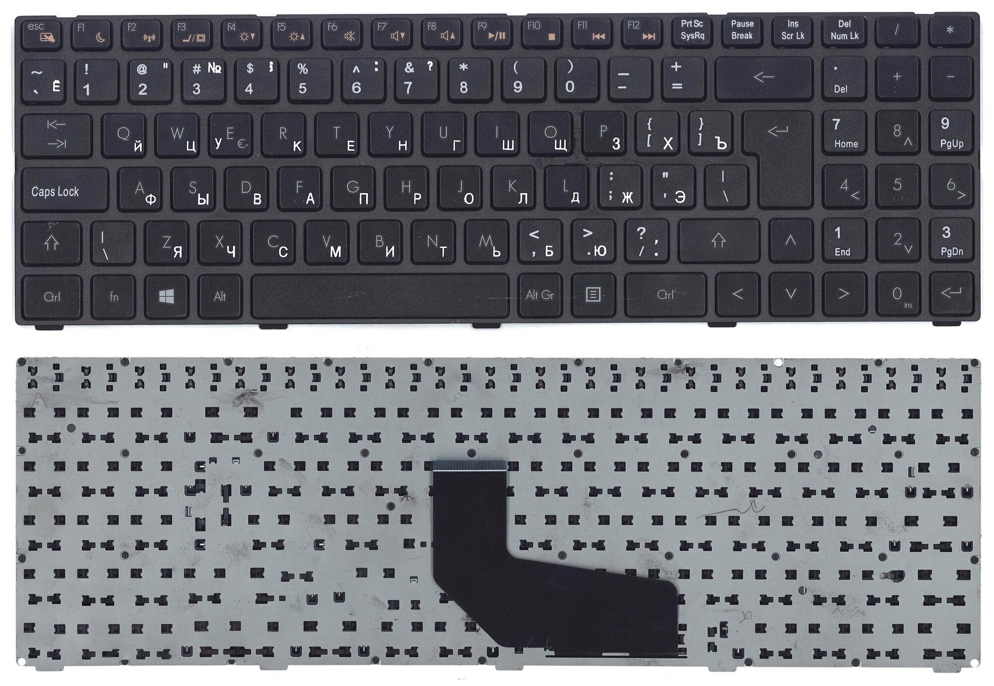 Клавиатура для ноутбука DNS K580S черная с рамкой арт 014608