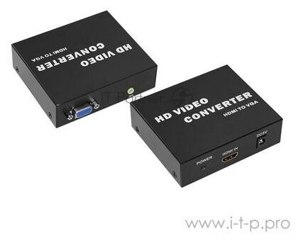 Конвертер Hdmi на VGA + Стерео 3,5 мм, металл Rexant 17-6908 .