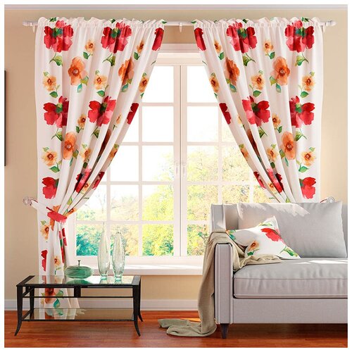 фото Классические шторы zeke цвет: красный pasionaria