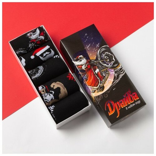 фото Носки kaftan, 5 пар, размер 41/44, черный