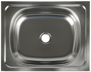 Мойка кухонная "Владикс", накладная, без сифона, 50х40 см, нержавеющая сталь 0.4 мм