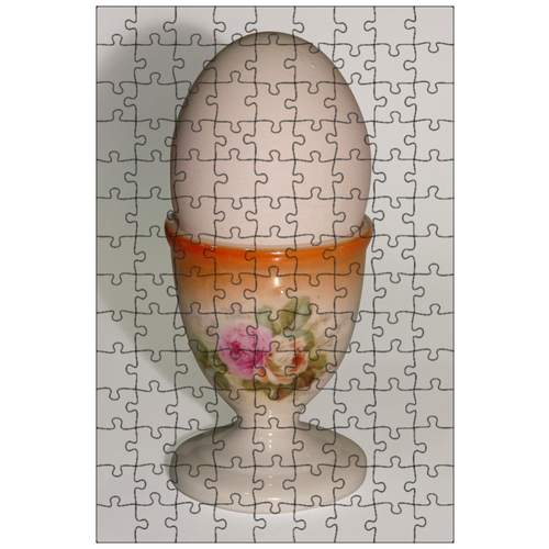 фото Магнитный пазл 27x18см."яйцо, подставка для яйца, фарфор" на холодильник lotsprints