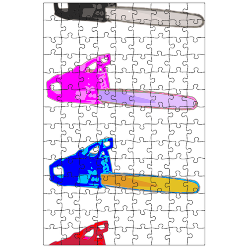 фото Магнитный пазл 27x18см."бензопила, пилы, орудие труда" на холодильник lotsprints