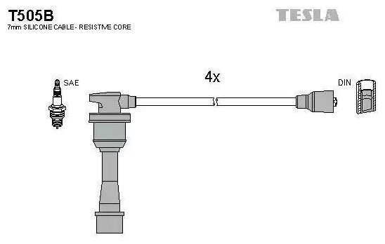 TESLA T505B Провода зажигания