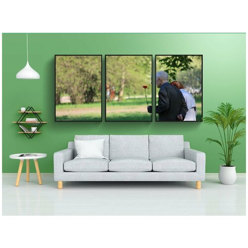 фото Набор модулных постеров для интерьера "ветераны, память, парад" 60x90 см. в тубусе, без рамки lotsprints