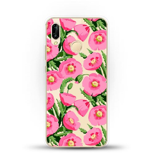 фото Силиконовый чехол узор из цветов на huawei p20 lite andy & paul