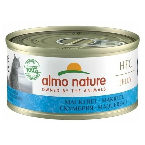 Влажный корм для кошек Almo Nature Legend, с макрелью 70 г (кусочки в желе) влажный корм для кошек almo nature legend с тунцом с моллюсками 70 г кусочки в желе