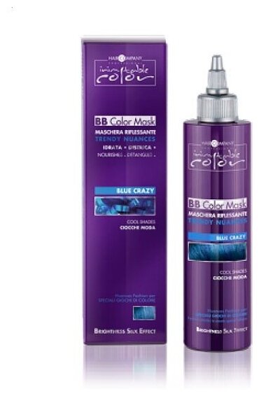 Hair Company Inimitable BB Color Mask Trendy Blue Crazy (Маска-краска прямого действия - флуо синий), 200 мл