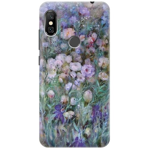 фото Re:paчехол - накладка artcolor для xiaomi redmi note 6 pro с принтом "сиреневое поле"