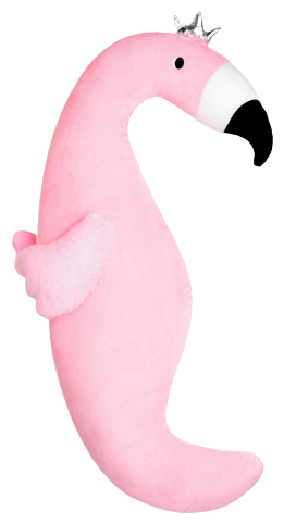 Подушка игрушка Funfur, 60 см, фламинго