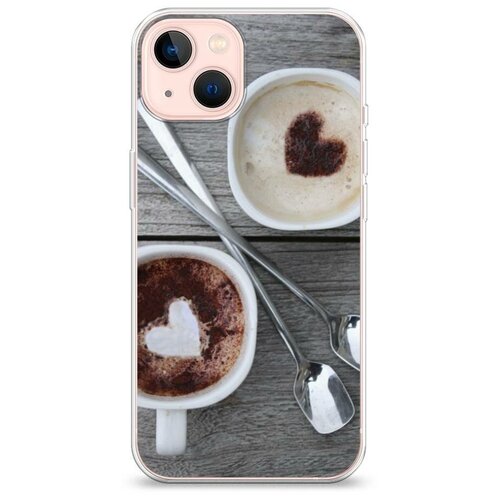 фото Силиконовый чехол "кофе для двоих" на apple iphone 13 / айфон 13 case place