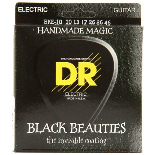 Струны для электрогитары DR String BKE-10 BLACK BEAUTIES струны для электрогитары dr string bke 12 black beauties