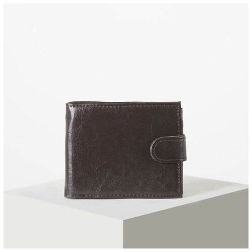 фото Кошелек муж (208) миша 11*3*9, 2 отд, д/карт, д/монет, на клап, коричневый сима-ленд