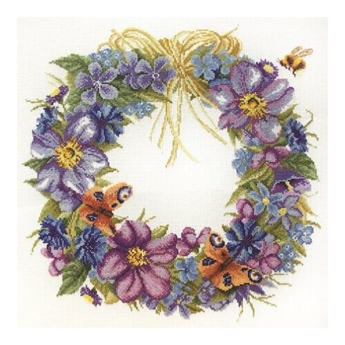 Набор для вышивания Марья Искусница "Цветы лета" 06.002.52, размер 40х40 см