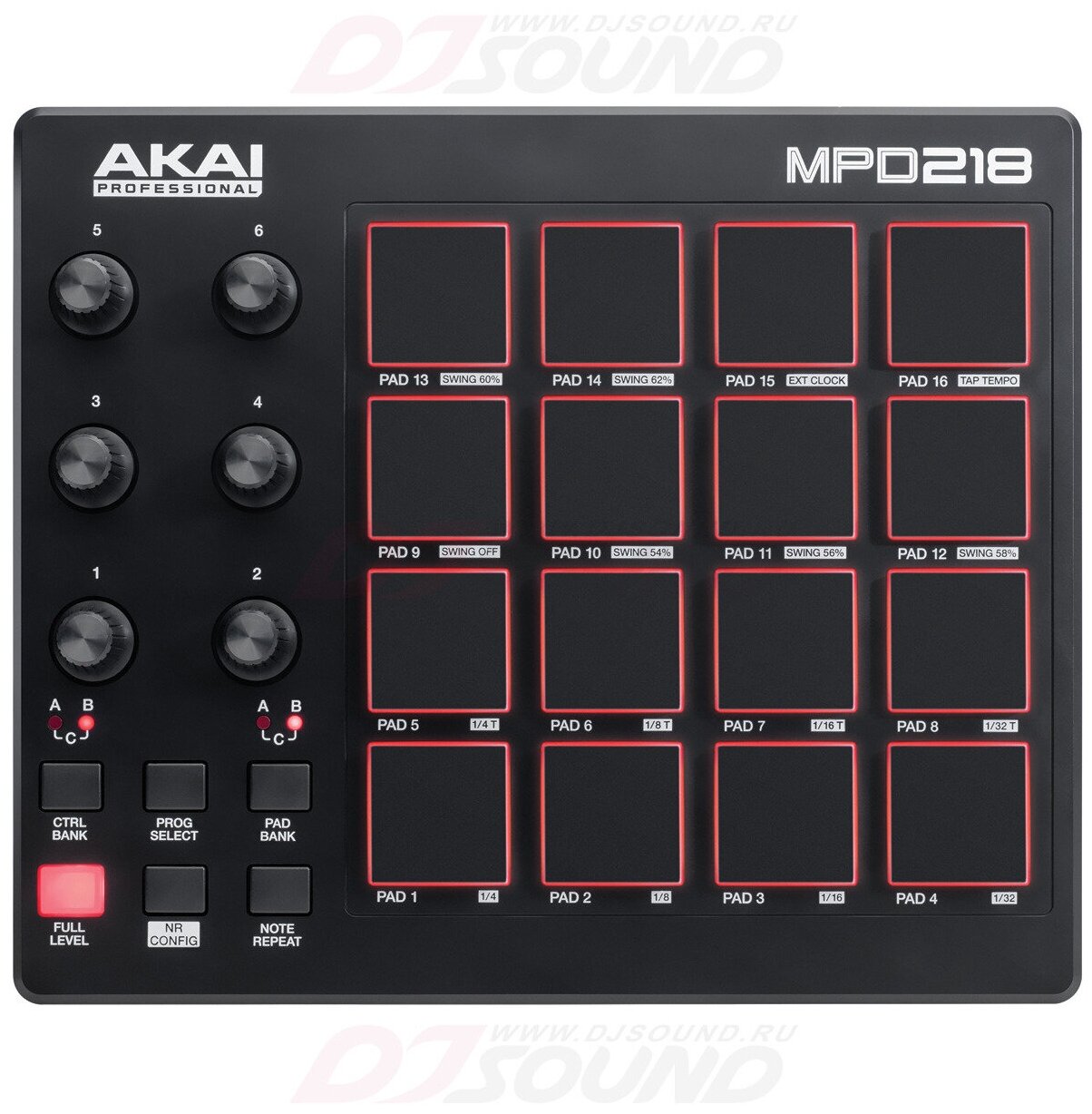 Миди контроллер Akai Pro MPD218