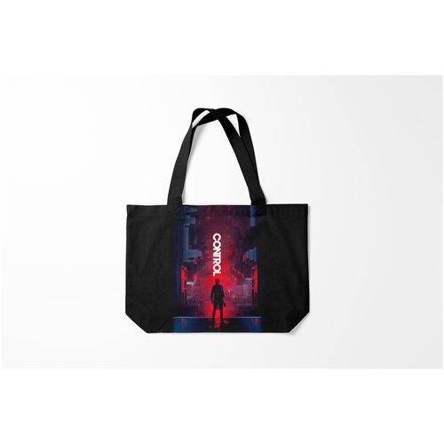 фото Сумка-шоппер / 46х35 см / геймерам / control лого над героиней burnettie