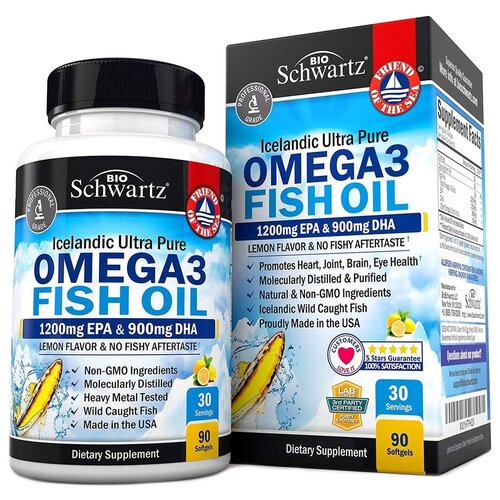 Капсулы BioSchwartz Omega 3 Fish Oil 1200mg EPA & 900mg DHA, 90 шт.