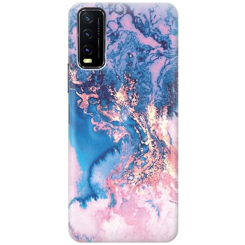 фото Ультратонкий силиконовый чехол-накладка для vivo y20 с принтом "blue marble" gosso