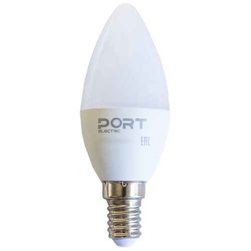 Лампа светодиодная LED матовая Port, E14, C37, 5 Вт, 3000 К, теплый свет