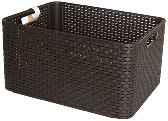 CURVER корзина Rattan Style Box L 23x44x33см темно-коричневый