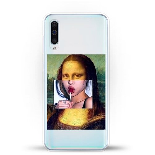 Силиконовый чехол Мона на Samsung Galaxy A50 пластиковый чехол медведь из линий на samsung galaxy a50 самсунг галакси а50