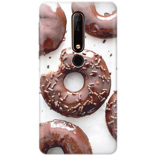 фото Силиконовый чехол на nokia 6 (2018) / нокиа 6 2018 с эффектом блеска "разноцветный леденец gosso