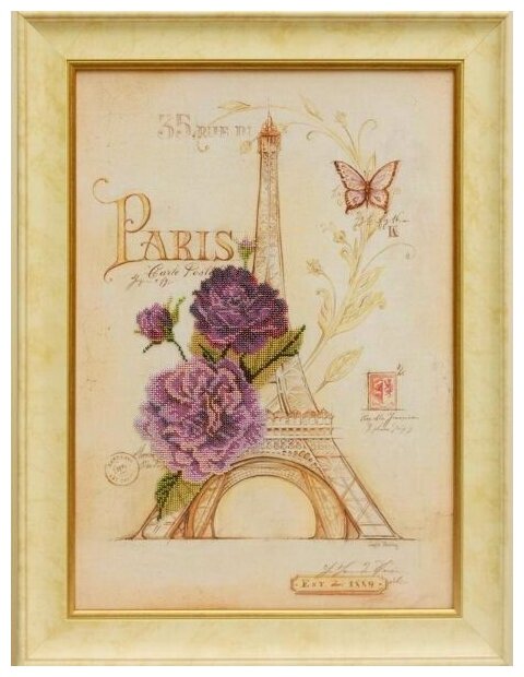 Схема для вышивания бисером Романтик "Париж" 37x51 см