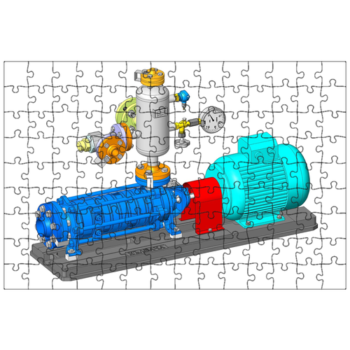 фото Магнитный пазл 27x18см."насос, газ, пропан" на холодильник lotsprints